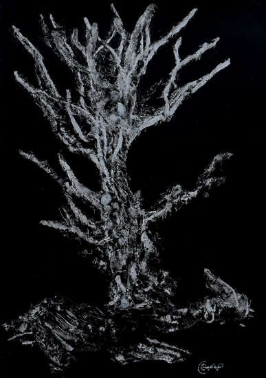de sombres bois 01 Peinture artistique abstraite contemporaine