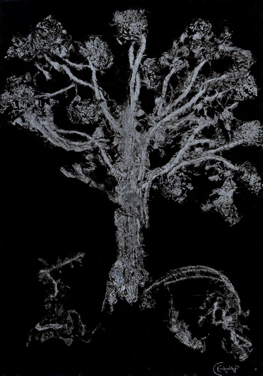 de sombres bois 01 Peinture artistique abstraite contemporaine