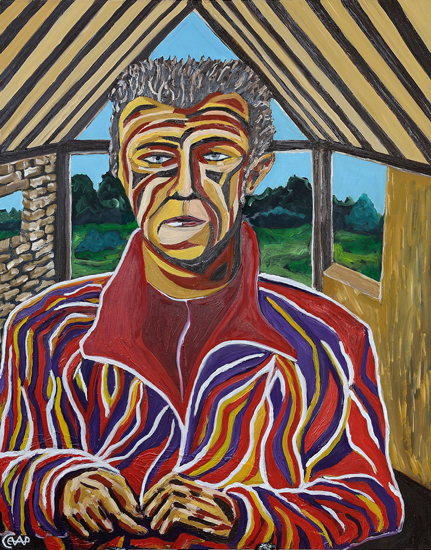Peinture artistique abstraite contemporaine portrait
