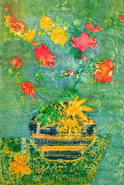 Peinture artistique abstraite contemporaine nature morte 11